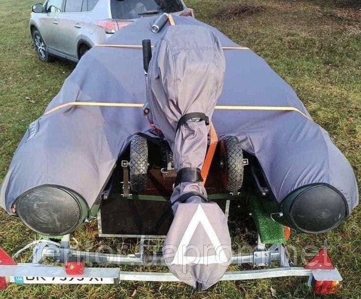 Чехол транспортировочный для лодочного мотора ,размер S, серый,
